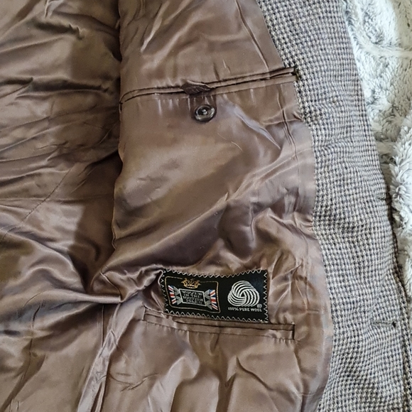 VTG Barney's 100% Wool Suit Jacket Tweed Small - Picture 7 of 13